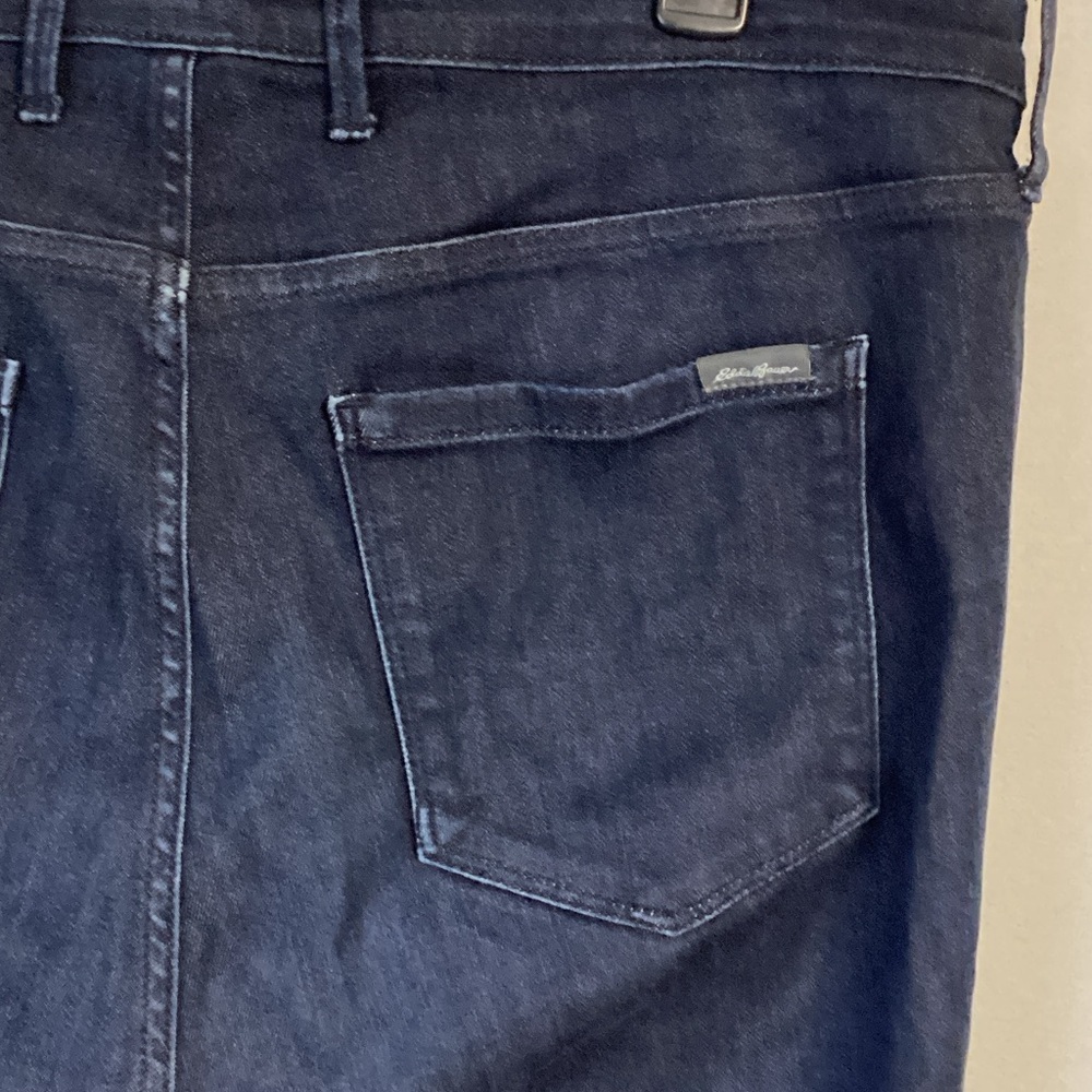 Eddie Bauer Slightly Curvy - High Rise Women's Dark Blue Skinny Jeans Size 16 - Picture 7 of 8